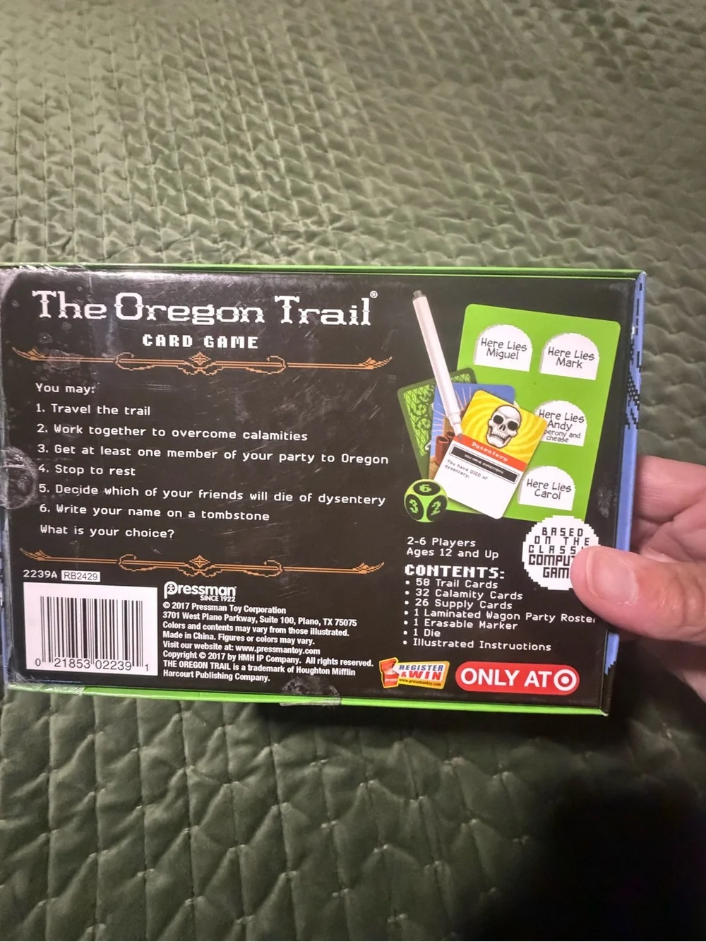 The Oregon Trail Card Game New Open Box